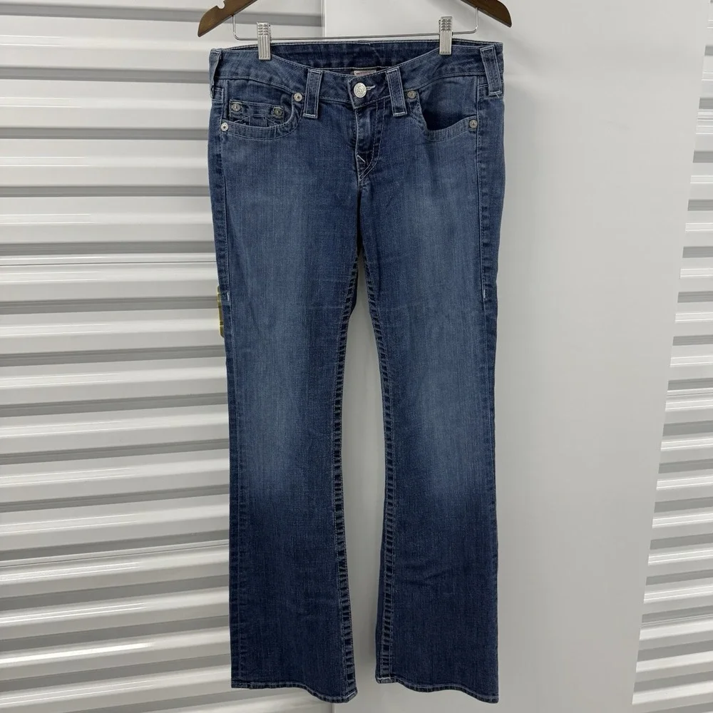 True‎ Religion Jeans 31x32 Blue Straight Bootcut USA Made Y2K Denim